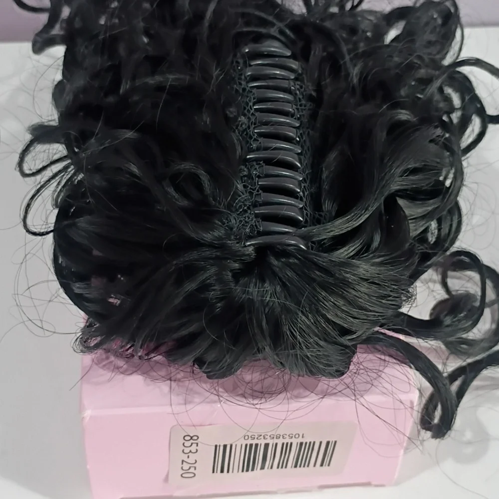 12” Curly Clip-In Ponytail • Black‎ • Natural Look • Volumizing • New